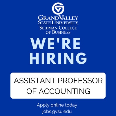 We're Hiring - Assistant Professor of Accounting